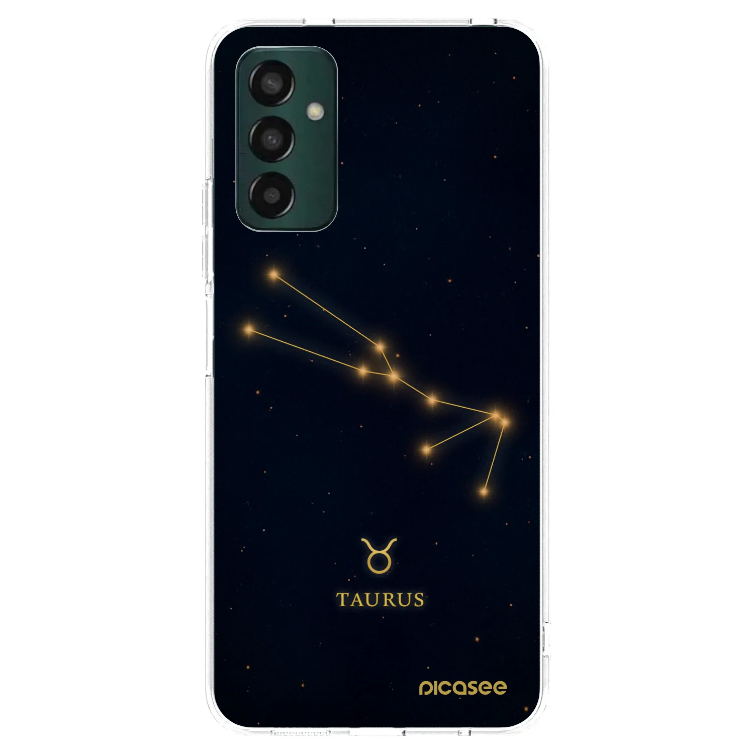 Picasee Samsung Galaxy M13 M135F Hülle - Transparentes Silikon - TAURUS