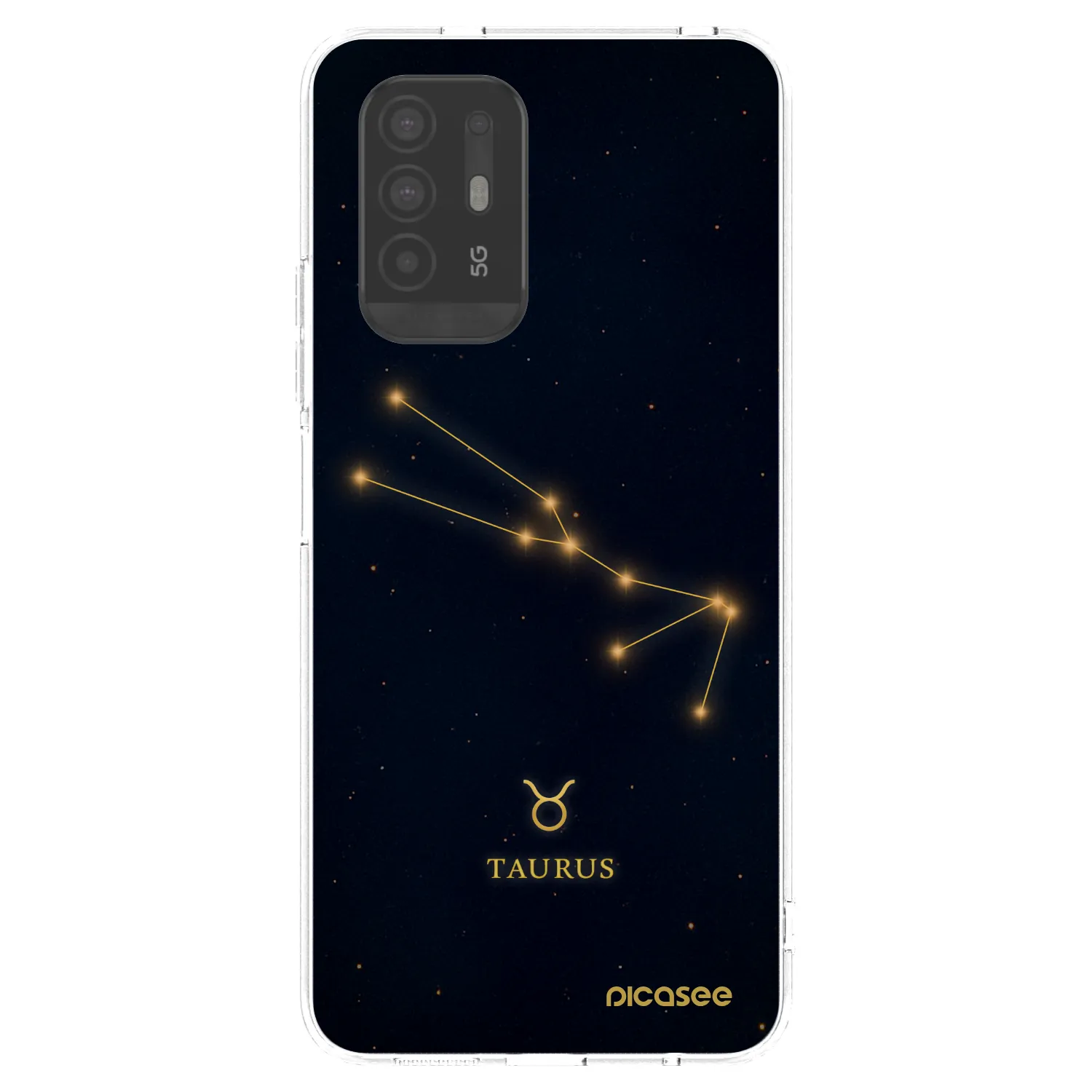 Picasee OPPO A94 5G Hülle - Transparentes Silikon - TAURUS