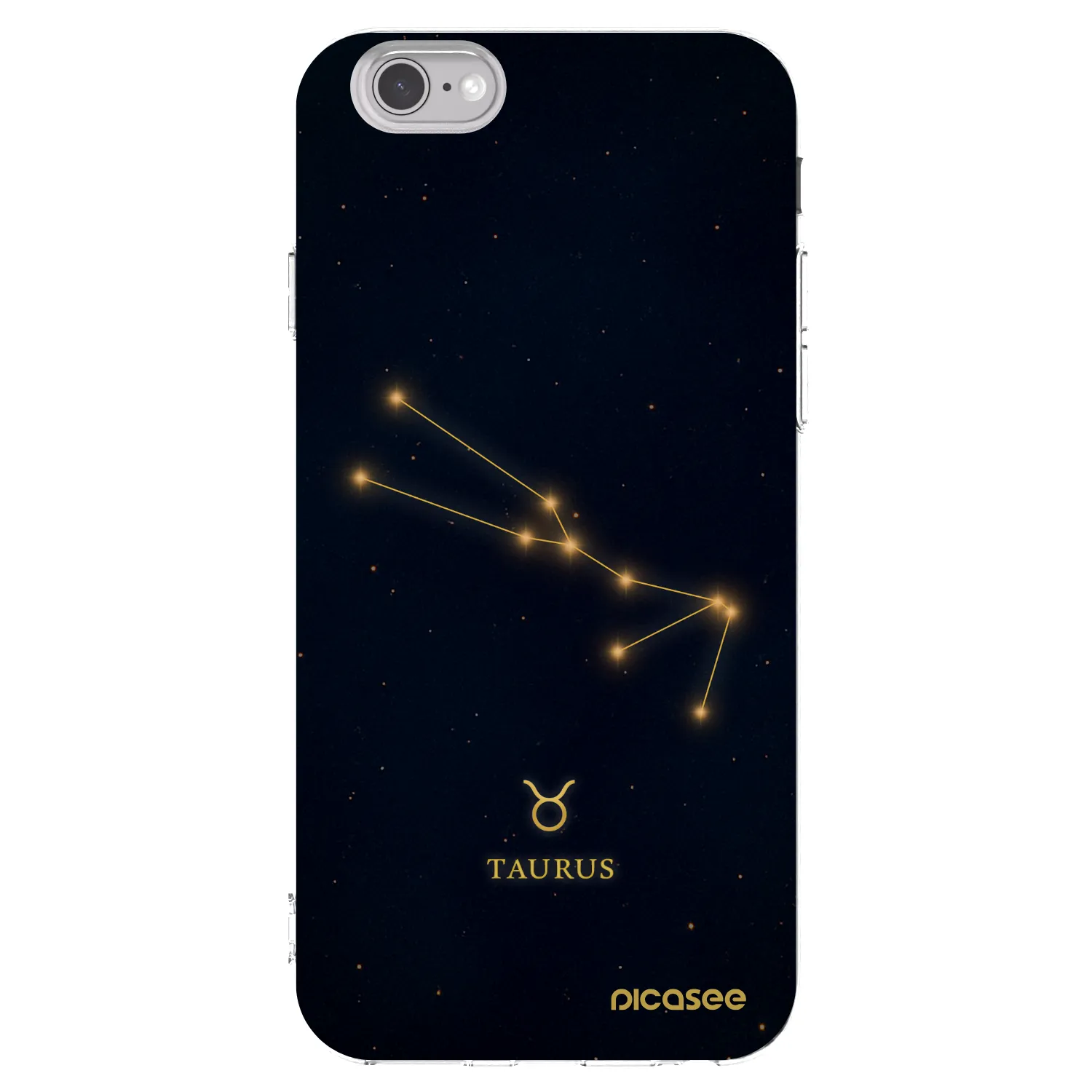 Picasee Apple iPhone 6/6S Hülle - Transparentes Silikon - TAURUS