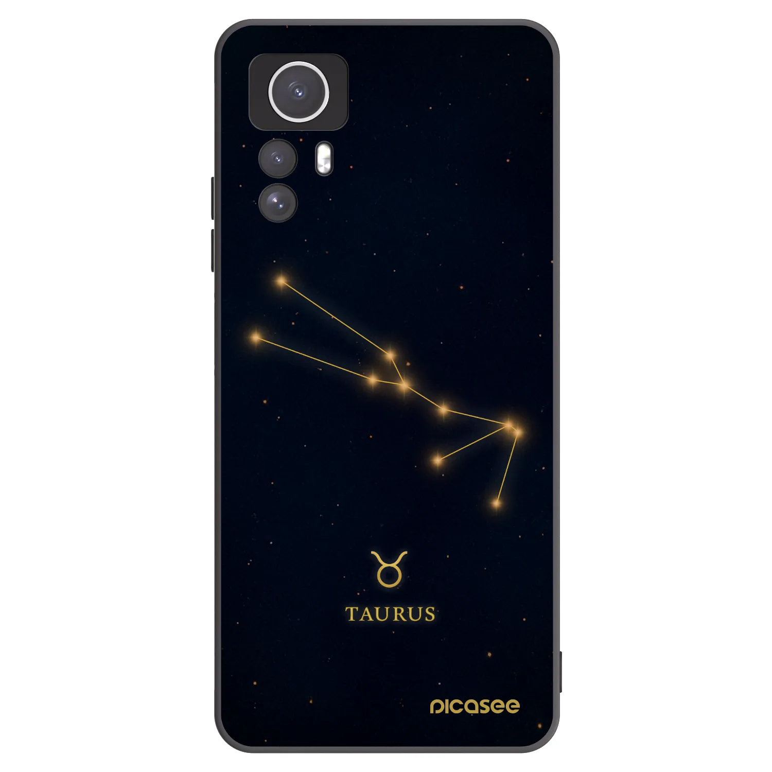 Picasee Xiaomi Redmi Note 12S Hülle - Schwarzes Silikon - TAURUS