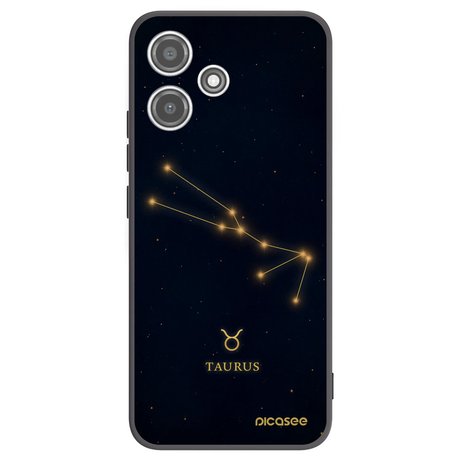 Picasee Xiaomi Redmi 12 5G Hülle - Schwarzes Silikon - TAURUS