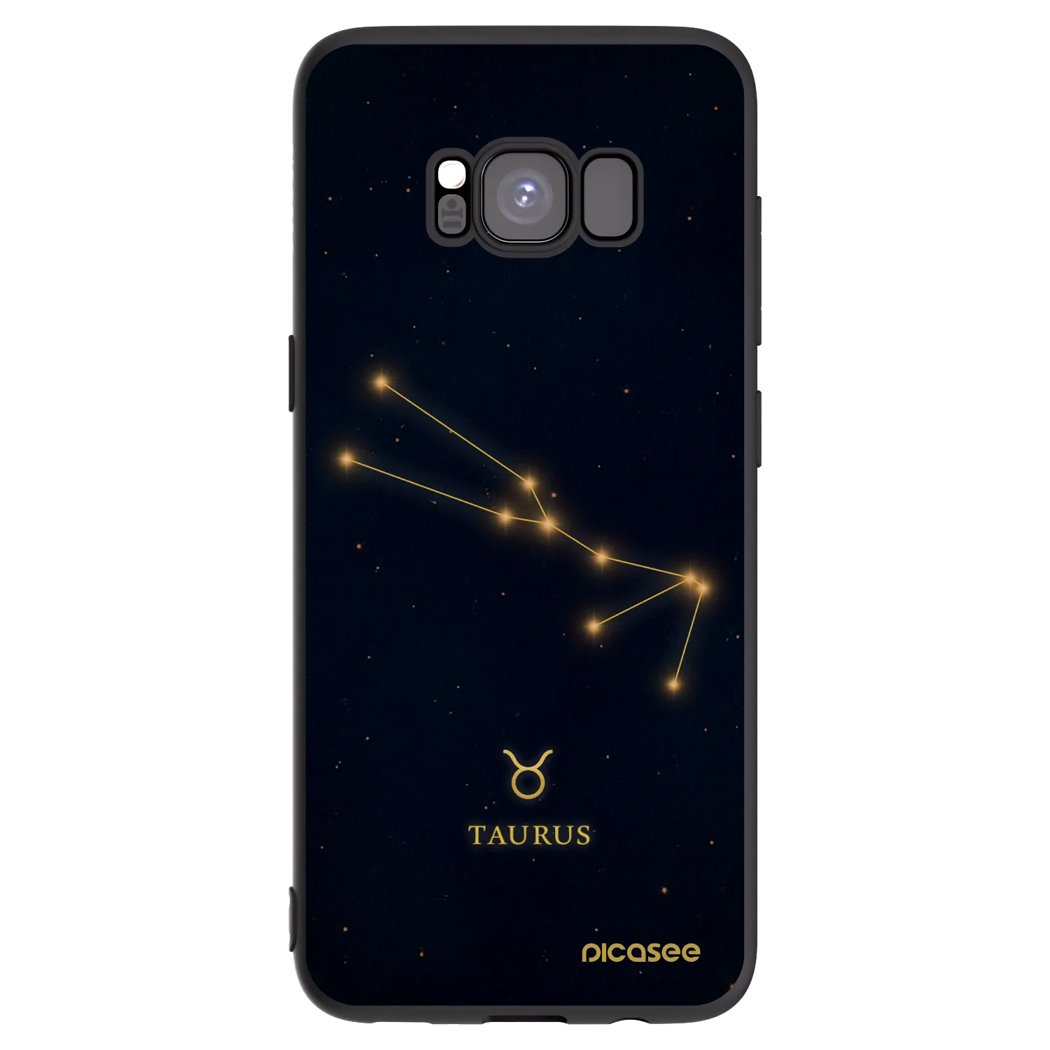 Picasee Samsung Galaxy S8 G950F Hülle - Schwarzes Silikon - TAURUS