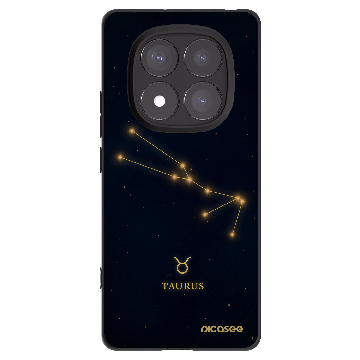 Picasee Xiaomi Redmi Note 14 Pro 5G Hülle - Schwarzes Silikon - TAURUS