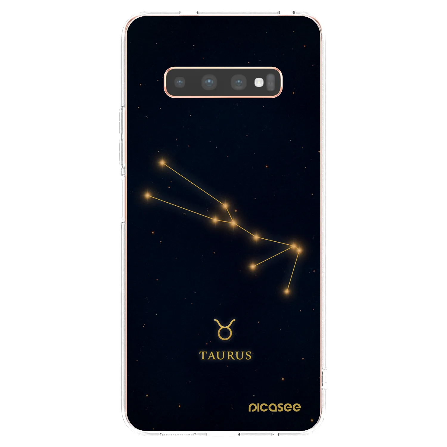 Picasee Samsung Galaxy S10 Plus G975 Hülle - Transparentes Silikon - TAURUS