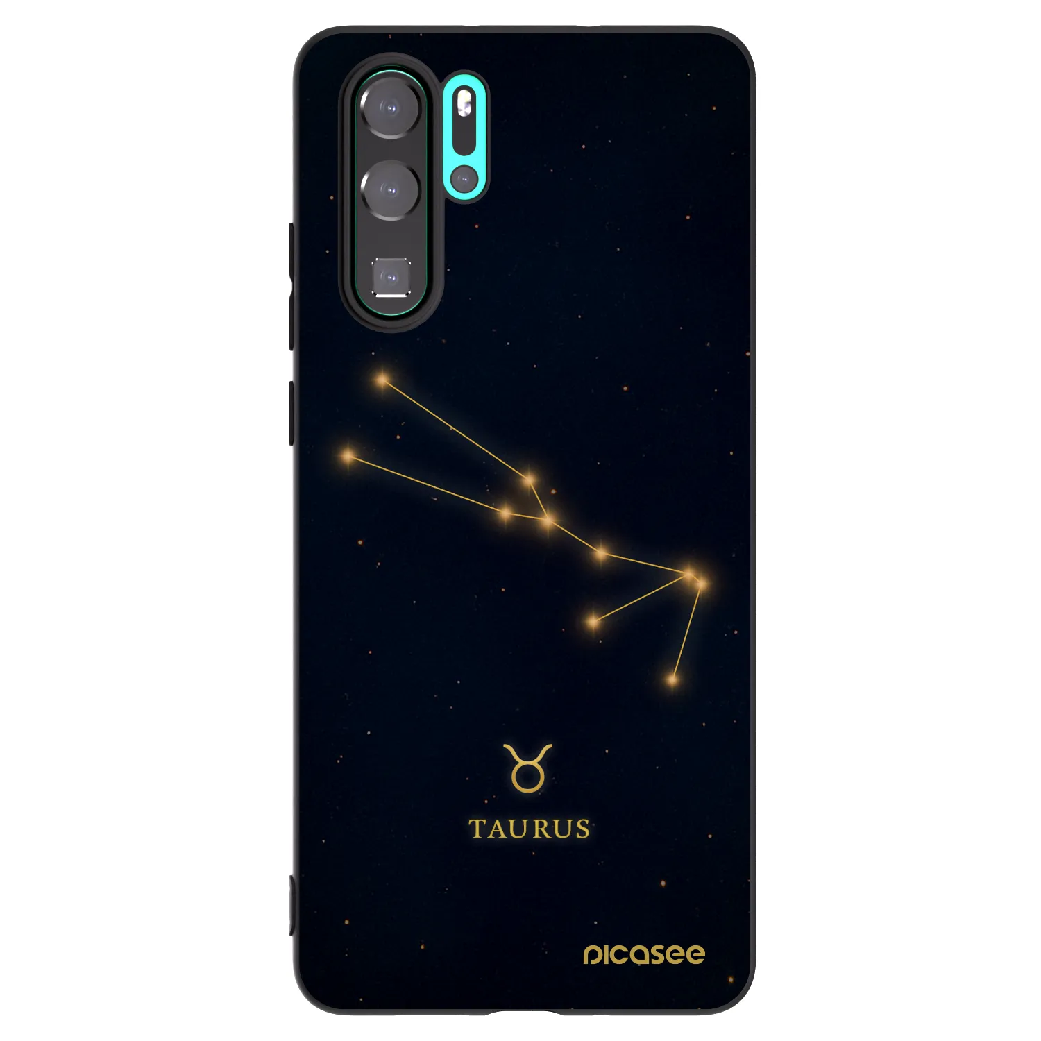 Picasee Huawei P30 Pro Hülle - Schwarzes Silikon - TAURUS