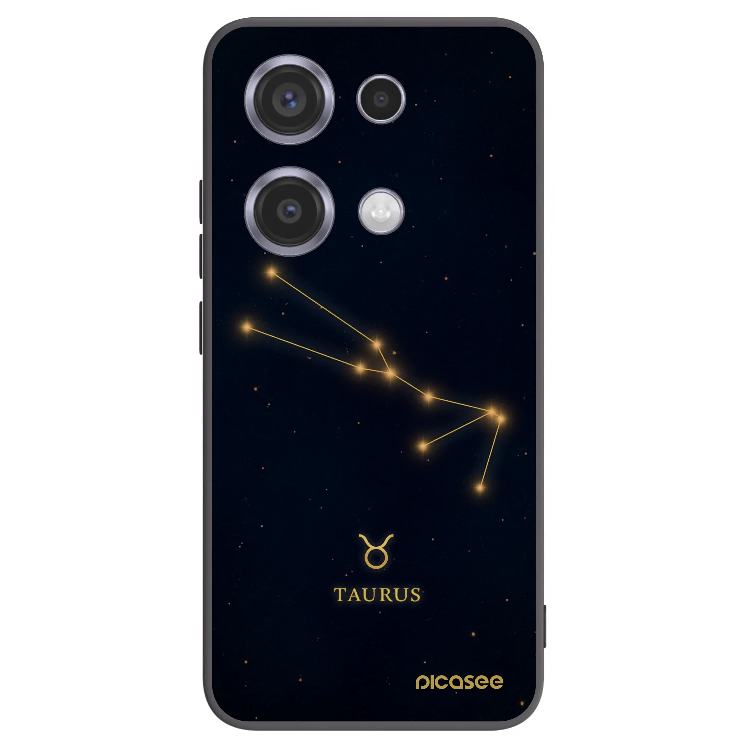 Picasee Xiaomi Redmi Note 14S Hülle - Schwarzes Silikon - TAURUS
