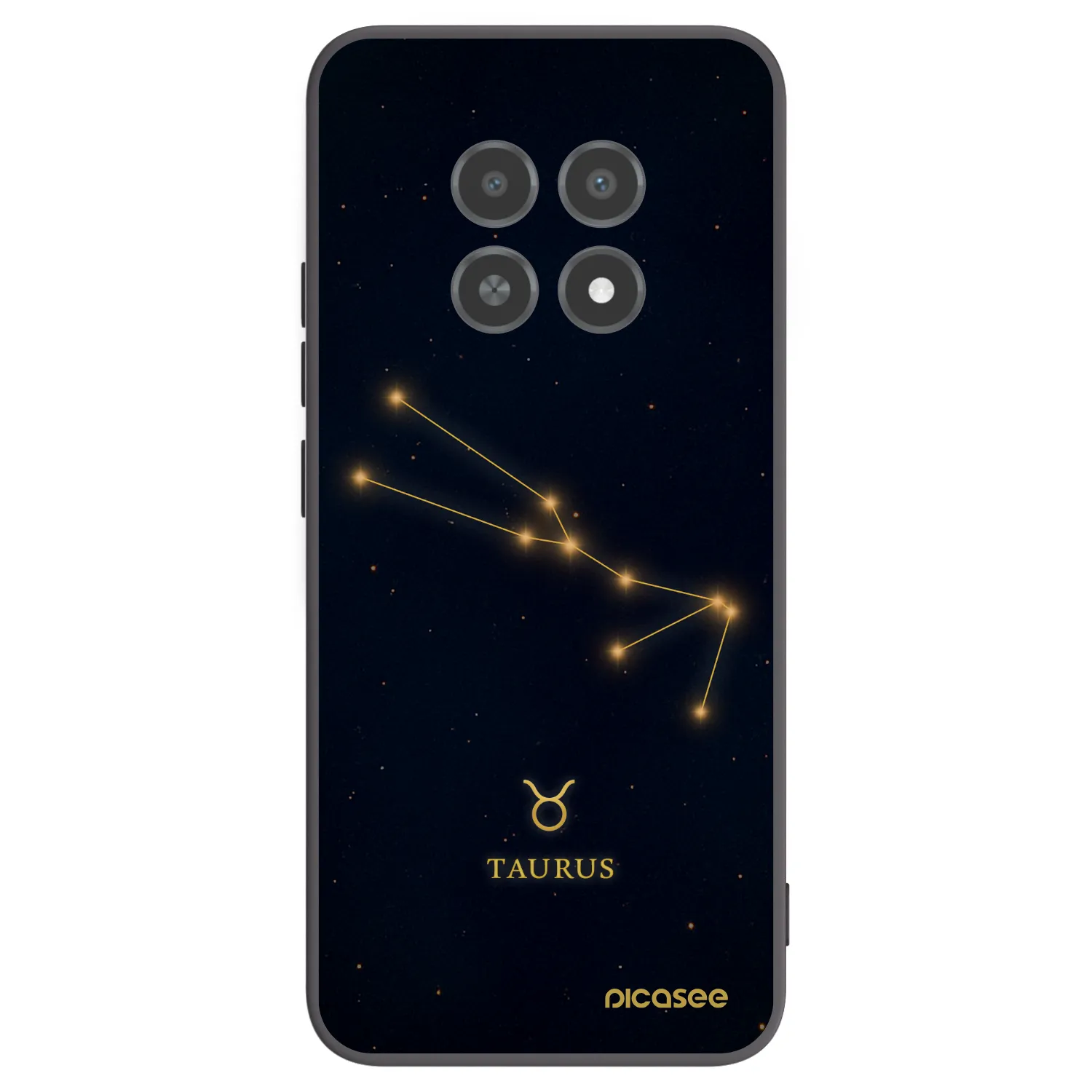 Picasee Realme 12X Hülle - Schwarzes Silikon - TAURUS