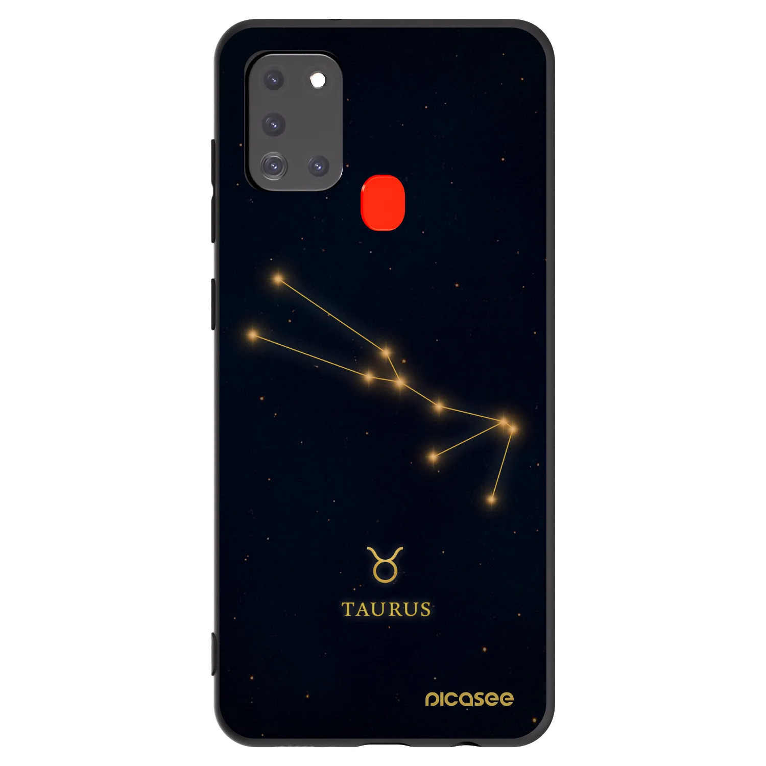 Picasee Samsung Galaxy A21s Hülle - Schwarzes Silikon - TAURUS
