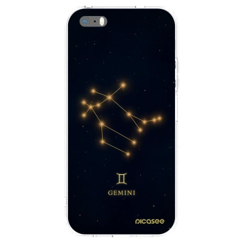 Picasee Apple iPhone 5/5S/SE Hülle - Transparentes Silikon - GEMINI