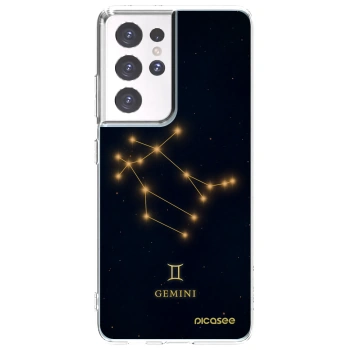 Picasee Samsung Galaxy S21 Ultra 5G G998B Hülle - Transparentes Silikon - GEMINI