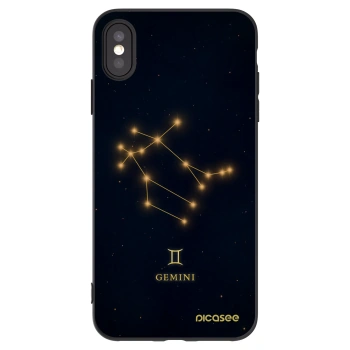 Picasee Apple iPhone XS Max Hülle - Schwarzes Silikon - GEMINI