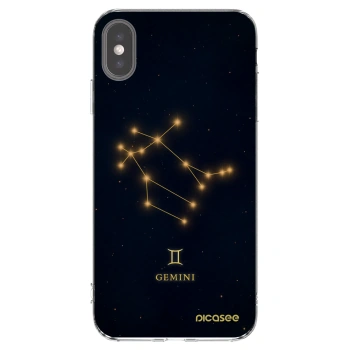 Picasee Apple iPhone XS Max Hülle - Transparentes Silikon - GEMINI