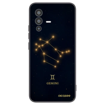 Picasee Vivo V23 5G Hülle - Schwarzes Silikon - GEMINI