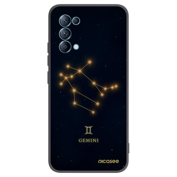 Picasee OPPO A16s Hülle - Schwarzes Silikon - GEMINI