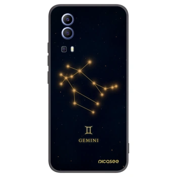 Picasee Vivo Y52 5G Hülle - Schwarzes Silikon - GEMINI