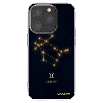Picasee Apple iPhone 15 Pro Hülle - Transparentes Silikon - GEMINI