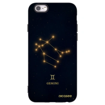 Picasee Apple iPhone 6/6S Hülle - Schwarzes Silikon - GEMINI