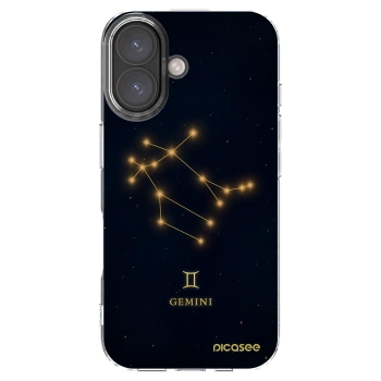 Picasee Apple iPhone 16 Hülle - Transparentes Silikon - GEMINI