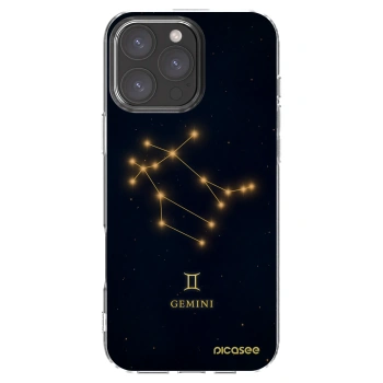 Picasee Apple iPhone 16 Pro Max Hülle - Transparentes Silikon - GEMINI