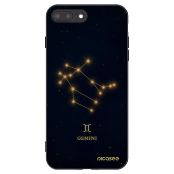 Picasee Apple iPhone 8 Plus Hülle - Schwarzes Silikon - GEMINI