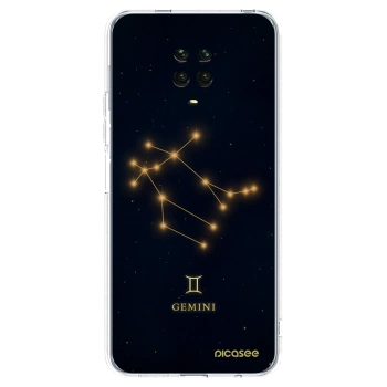 Picasee Xiaomi Redmi Note 9S Hülle - Transparentes Silikon - GEMINI