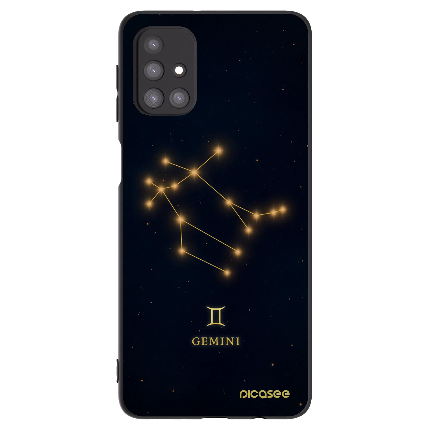 Picasee Samsung Galaxy M31s Hülle - Schwarzes Silikon - GEMINI