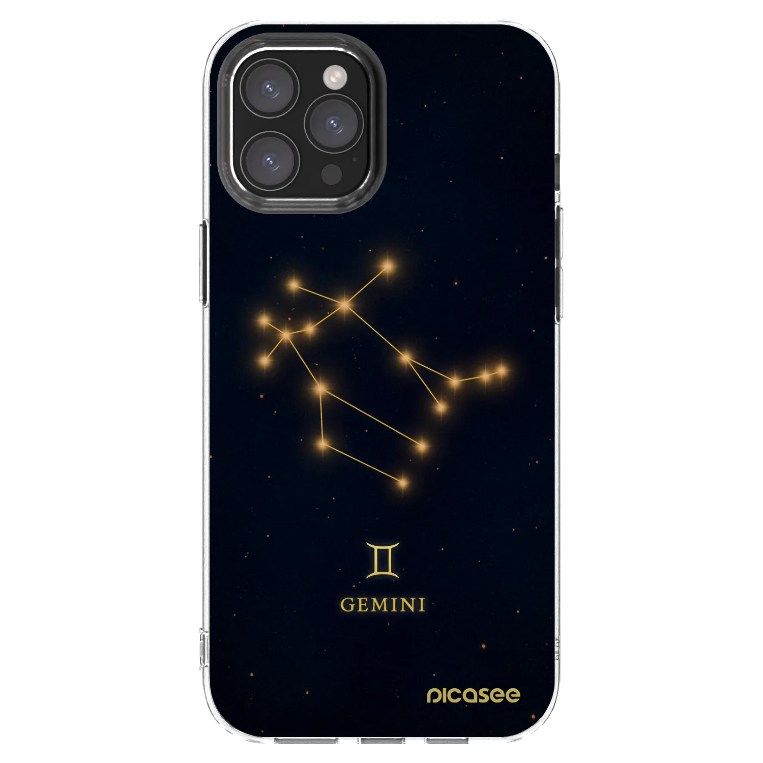 Picasee Apple iPhone 12 Pro Max Hülle - Transparentes Silikon - GEMINI