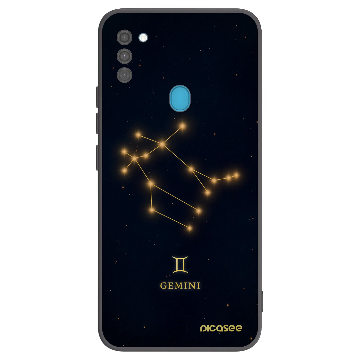 Picasee Samsung Galaxy M11 Hülle - Schwarzes Silikon - GEMINI