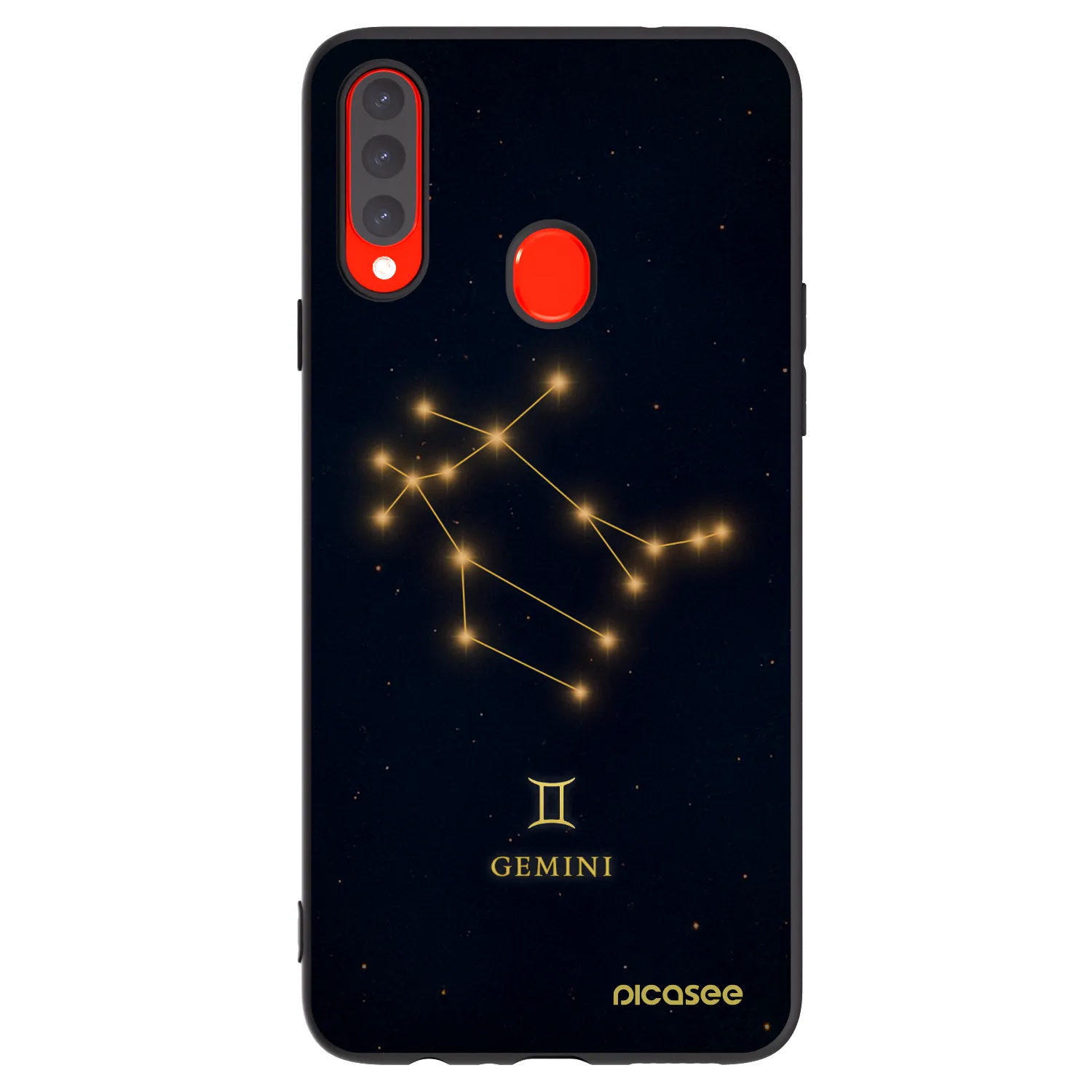 Picasee Samsung Galaxy A20s Hülle - Schwarzes Silikon - GEMINI