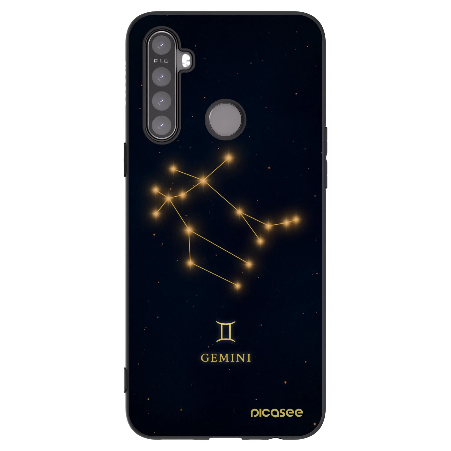 Picasee Realme 5 Hülle - Schwarzes Silikon - GEMINI