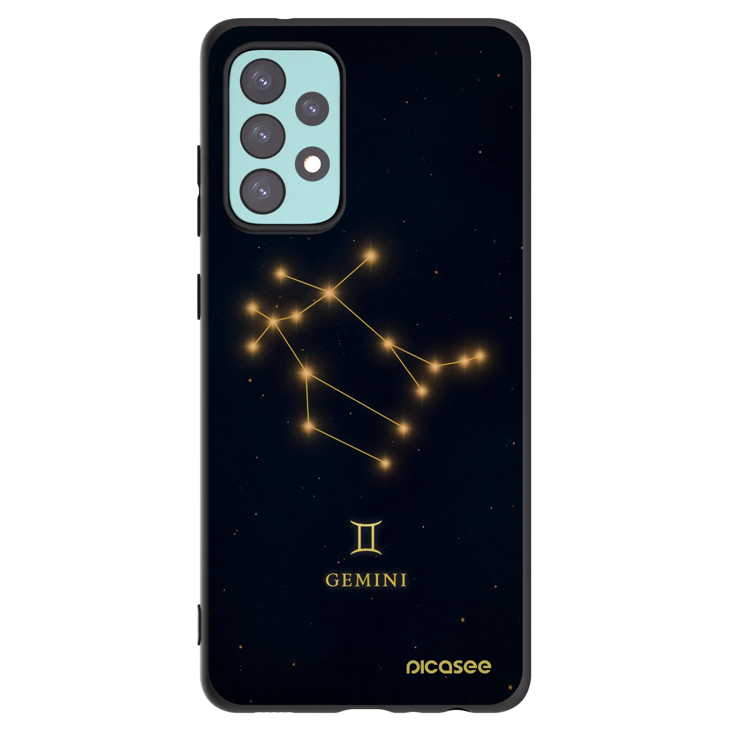 Picasee Samsung Galaxy A72 A725F Hülle - Schwarzes Silikon - GEMINI