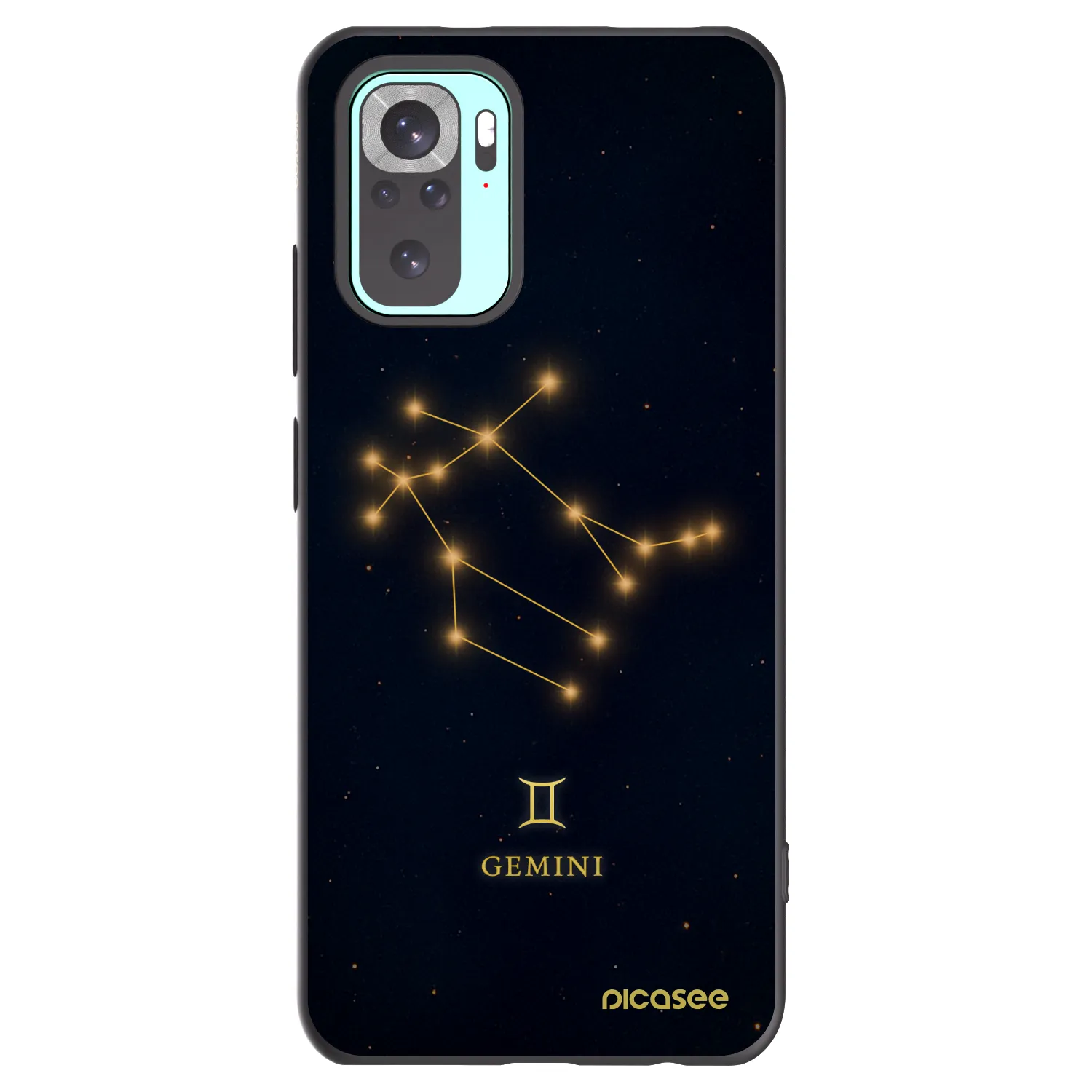 Picasee Xiaomi Redmi Note 10 Pro Hülle - Schwarzes Silikon - GEMINI