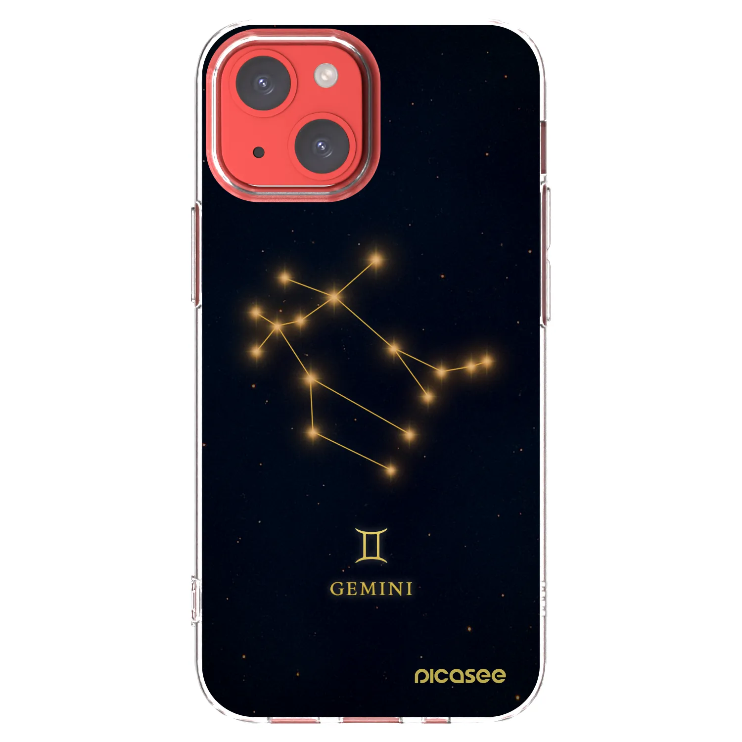 Picasee Apple iPhone 13 mini Hülle - Transparentes Silikon - GEMINI