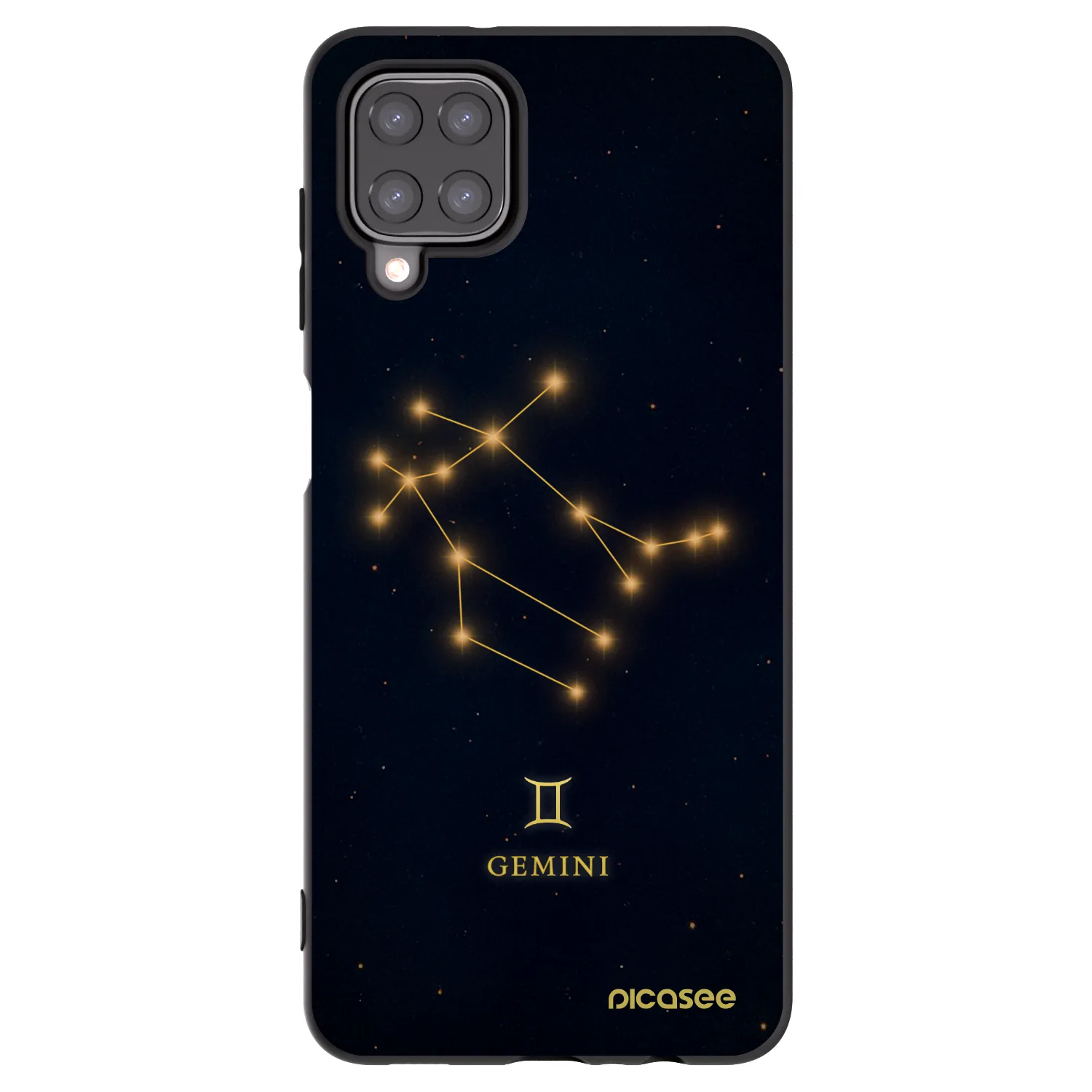 Picasee Samsung Galaxy M12 M127F Hülle - Schwarzes Silikon - GEMINI