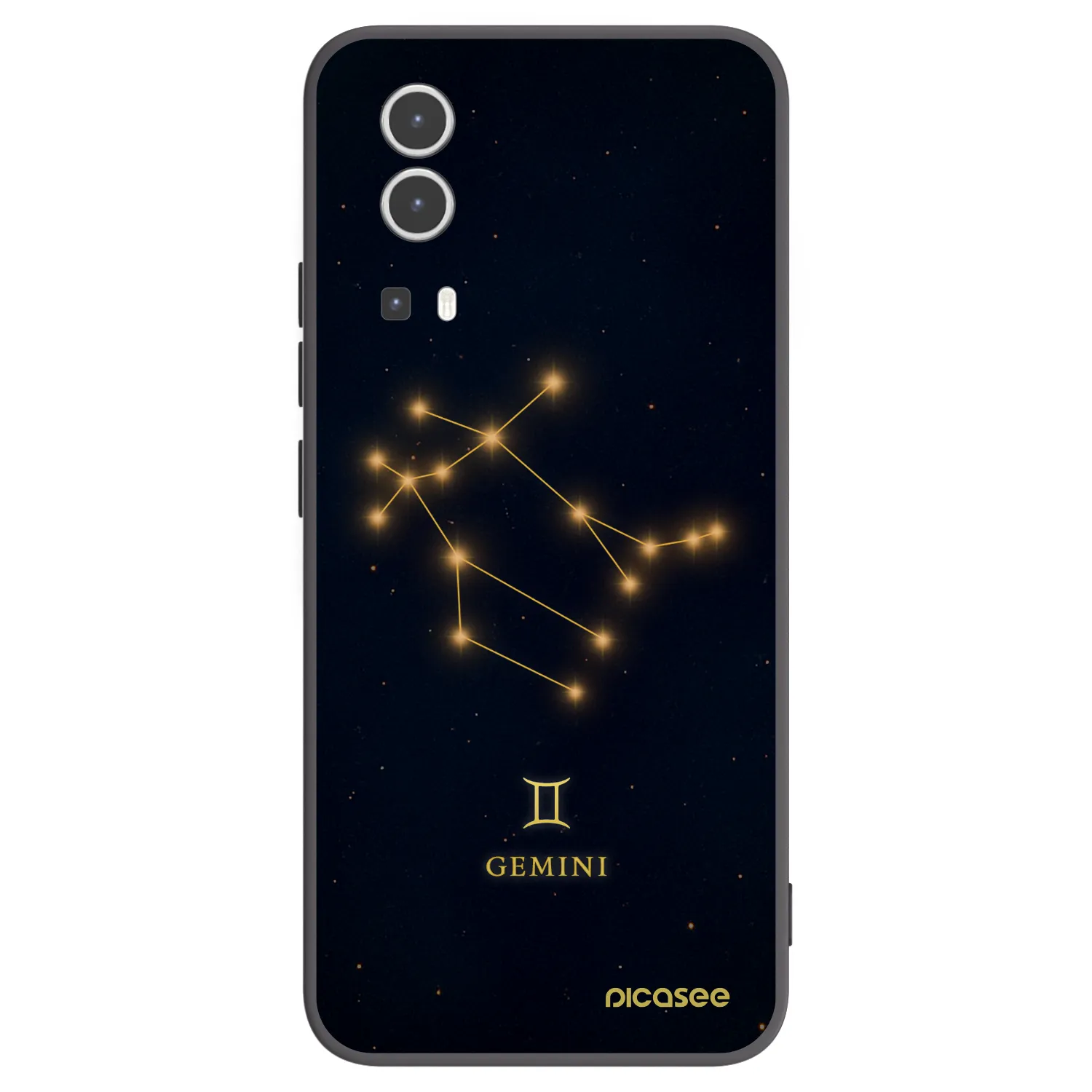 Picasee Vivo Y72 5G Hülle - Schwarzes Silikon - GEMINI