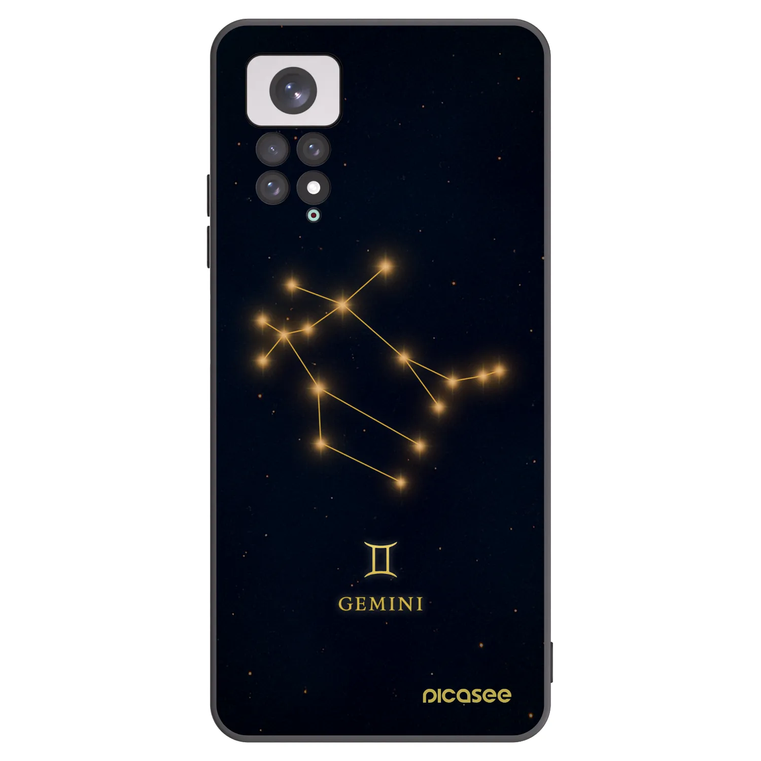 Picasee Xiaomi Redmi Note 11 Hülle - Schwarzes Silikon - GEMINI