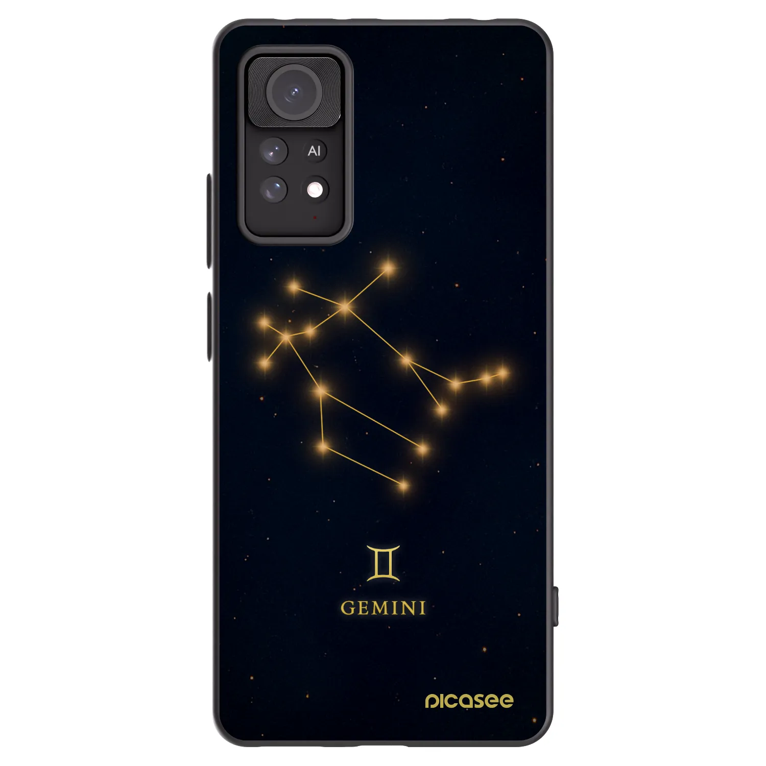 Picasee Xiaomi Redmi Note 11 Pro Hülle - Schwarzes Silikon - GEMINI