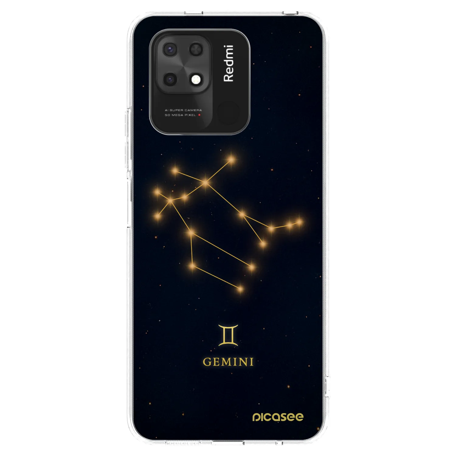 Picasee Xiaomi Redmi 10C Hülle - Transparentes Silikon - GEMINI