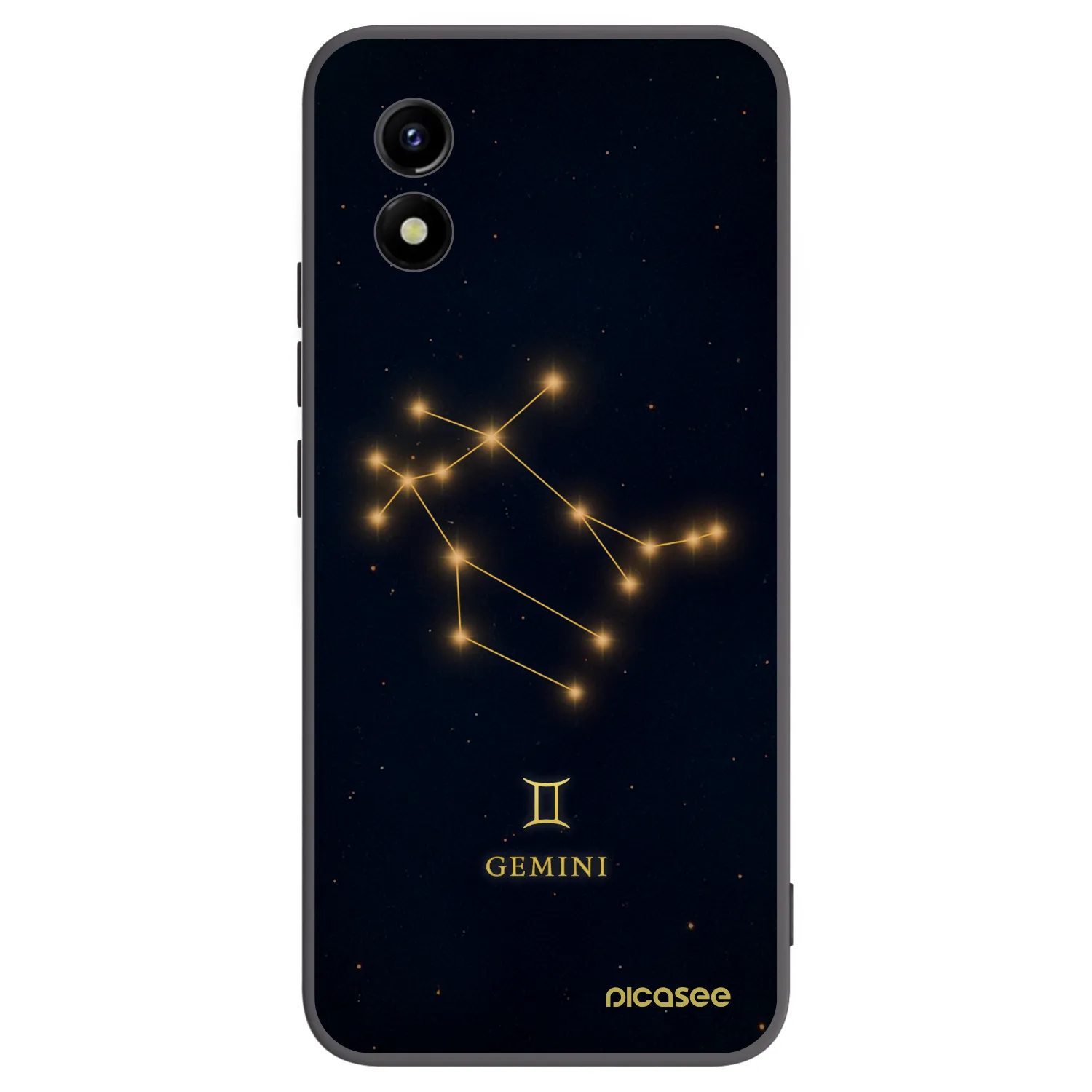 Picasee Vivo Y01 Hülle - Schwarzes Silikon - GEMINI