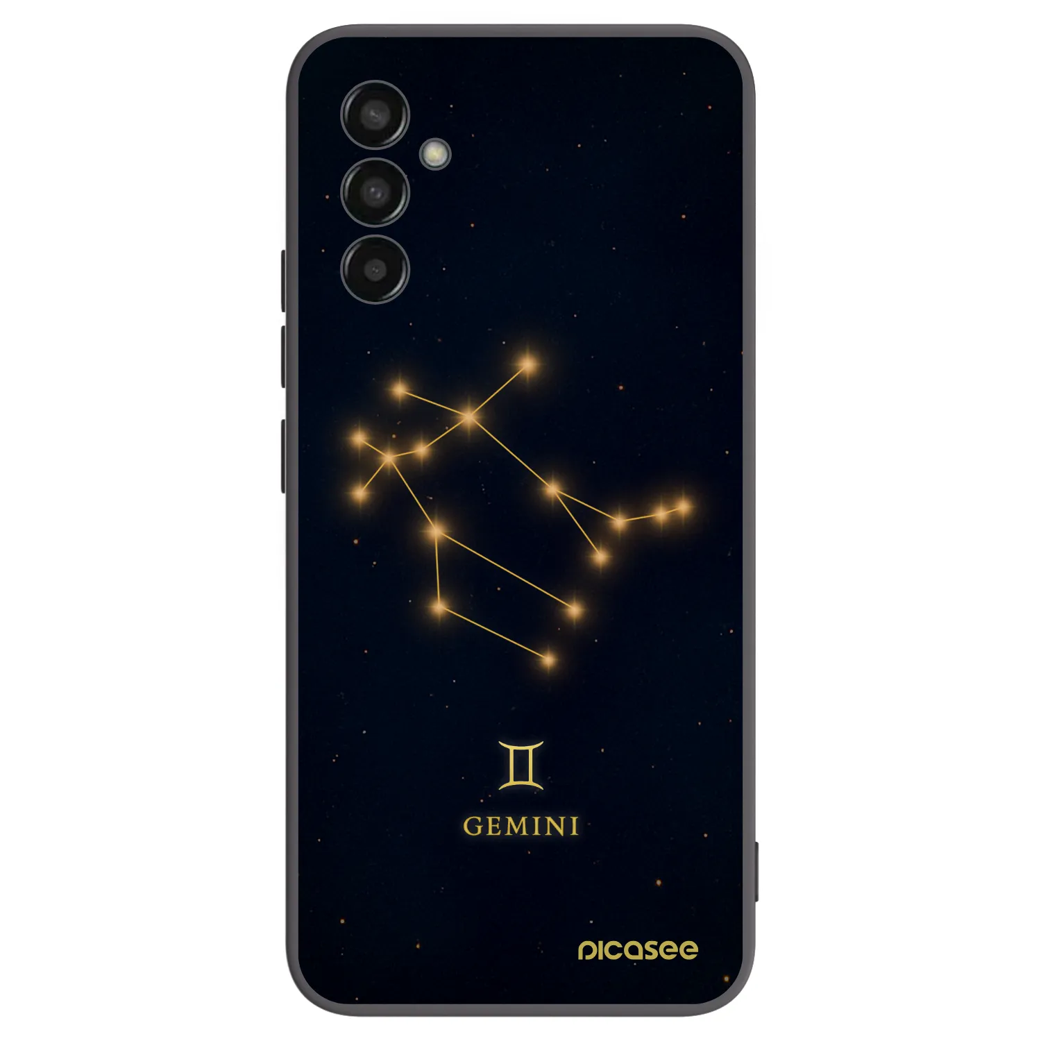 Picasee Samsung Galaxy M13 M135F Hülle - Schwarzes Silikon - GEMINI