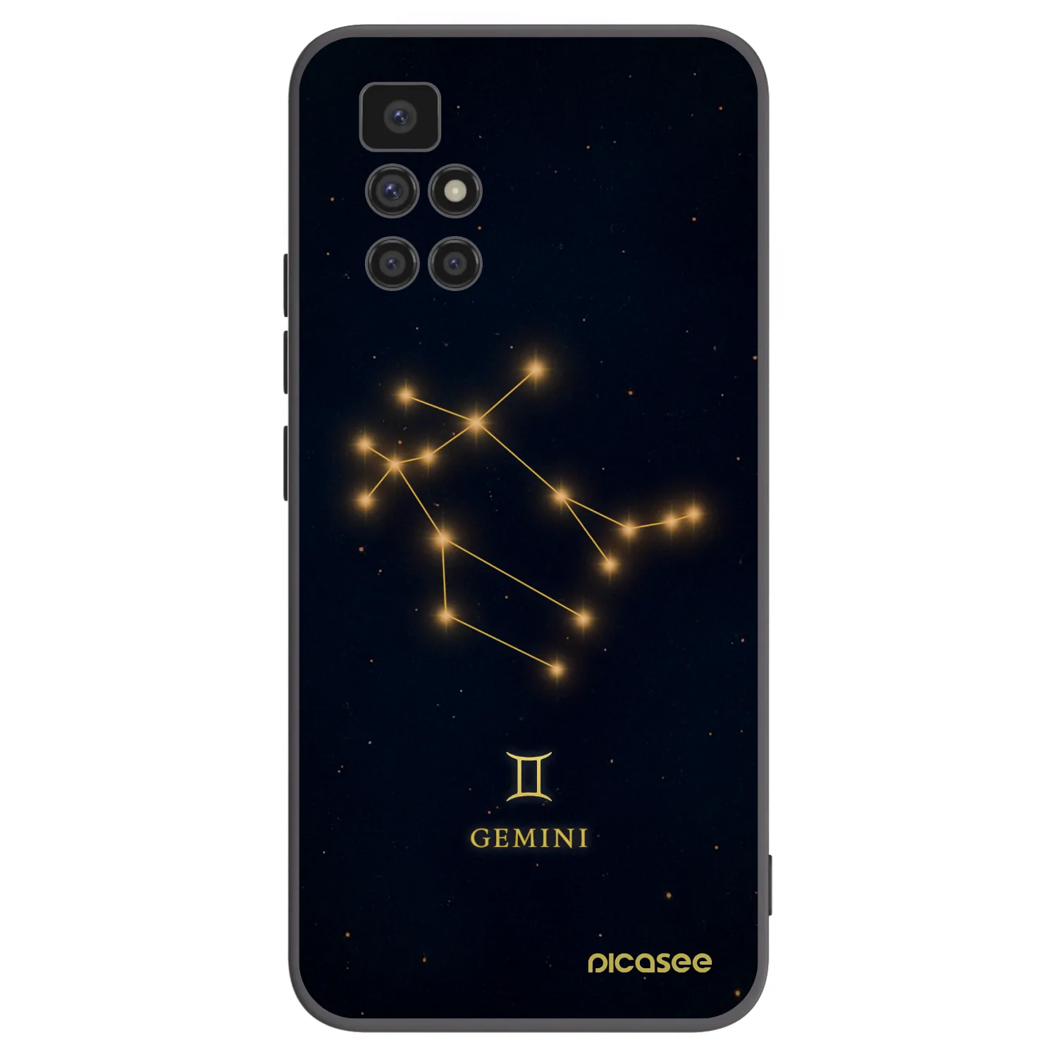 Picasee Xiaomi Redmi 10 (2022) Hülle - Schwarzes Silikon - GEMINI