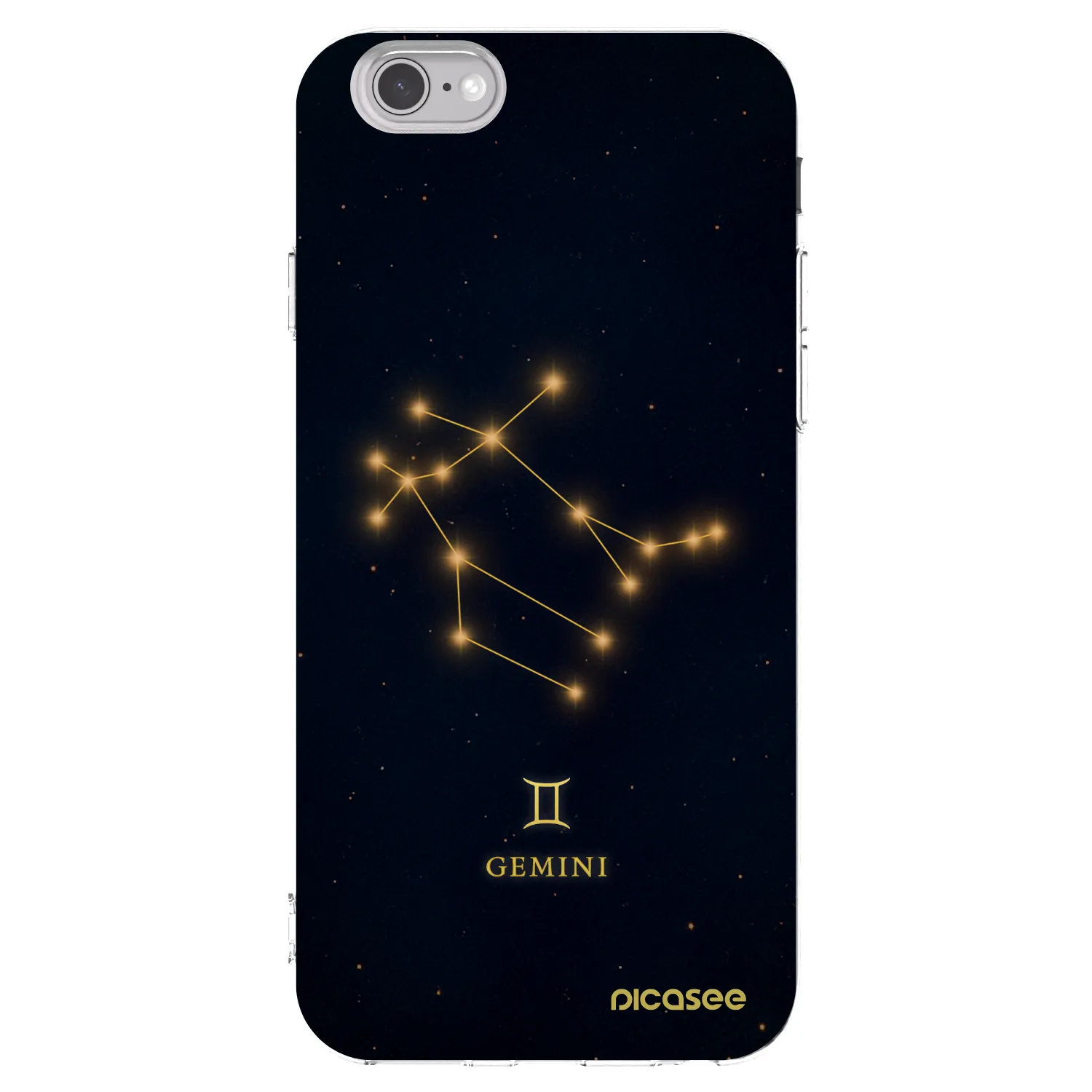 Picasee Apple iPhone 6/6S Hülle - Transparentes Silikon - GEMINI