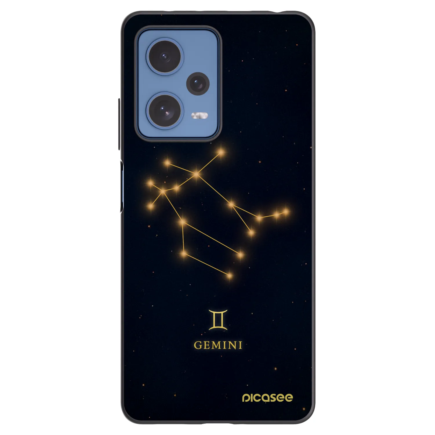 Picasee Xiaomi Redmi Note 12 Pro 5G Hülle - Schwarzes Silikon - GEMINI