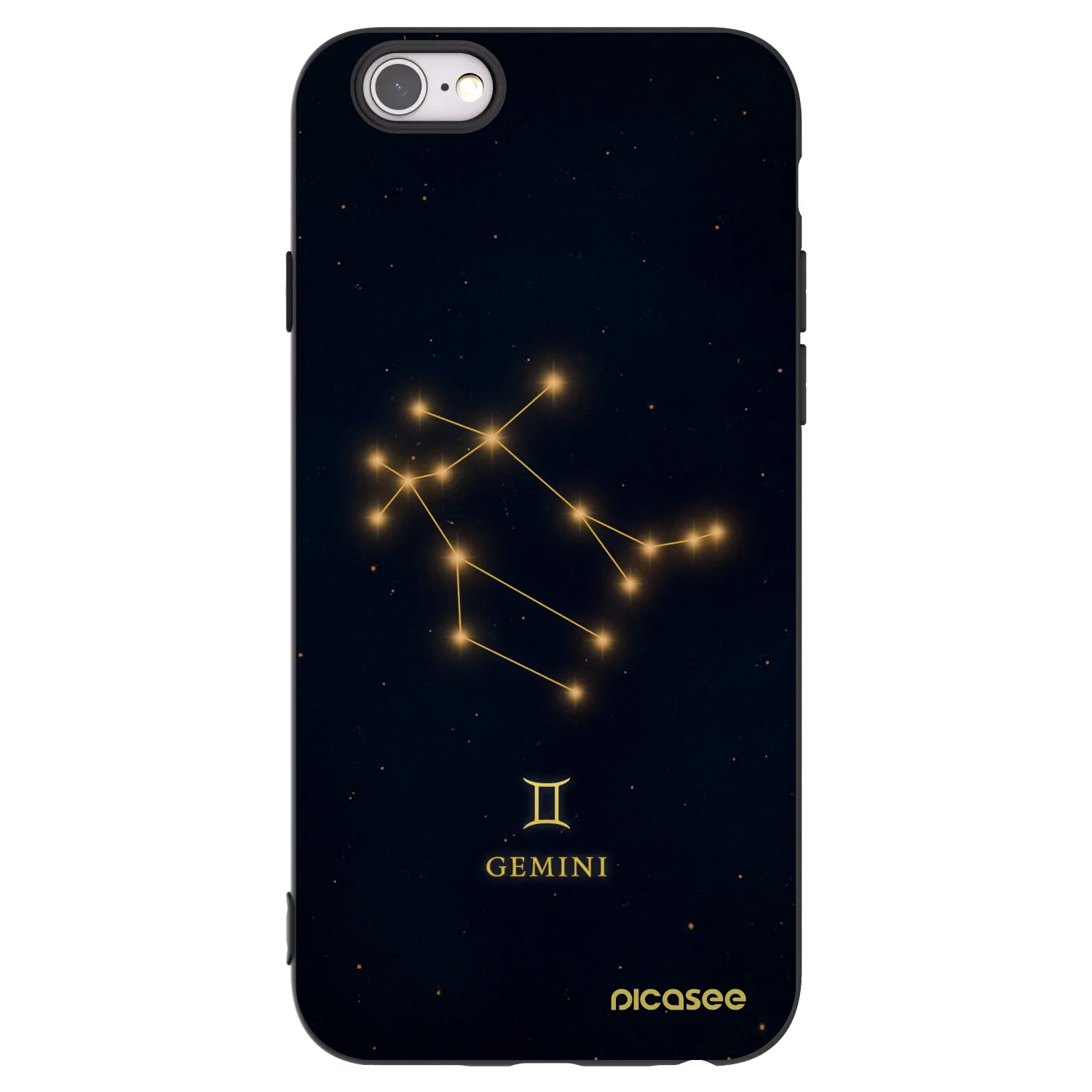 Picasee Apple iPhone 6/6S Hülle - Schwarzes Silikon - GEMINI