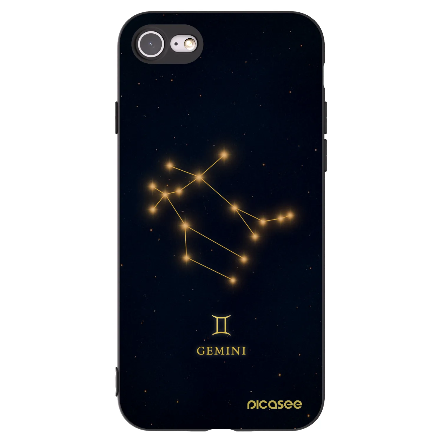 Picasee Apple iPhone 7 Hülle - Schwarzes Silikon - GEMINI