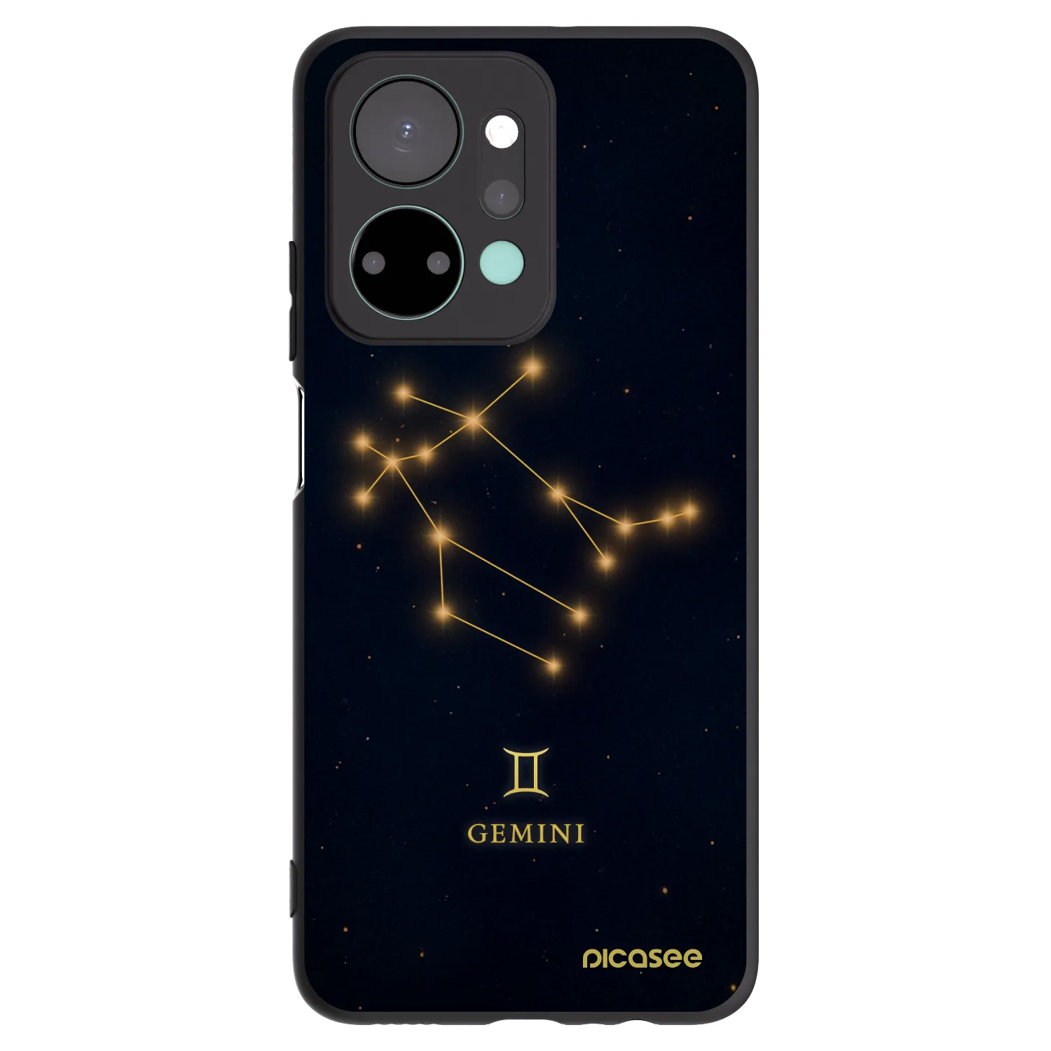 Picasee Honor X7a Hülle - Schwarzes Silikon - GEMINI