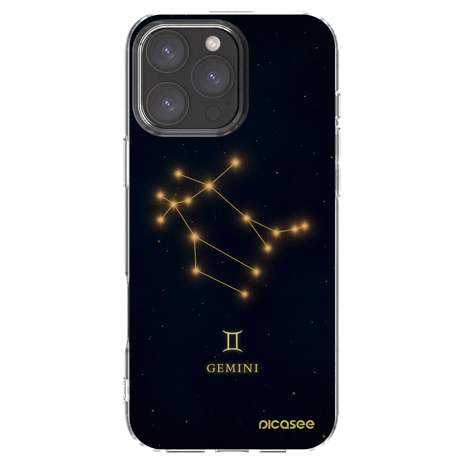 Picasee Apple iPhone 16 Pro Max Hülle - Transparentes Silikon - GEMINI