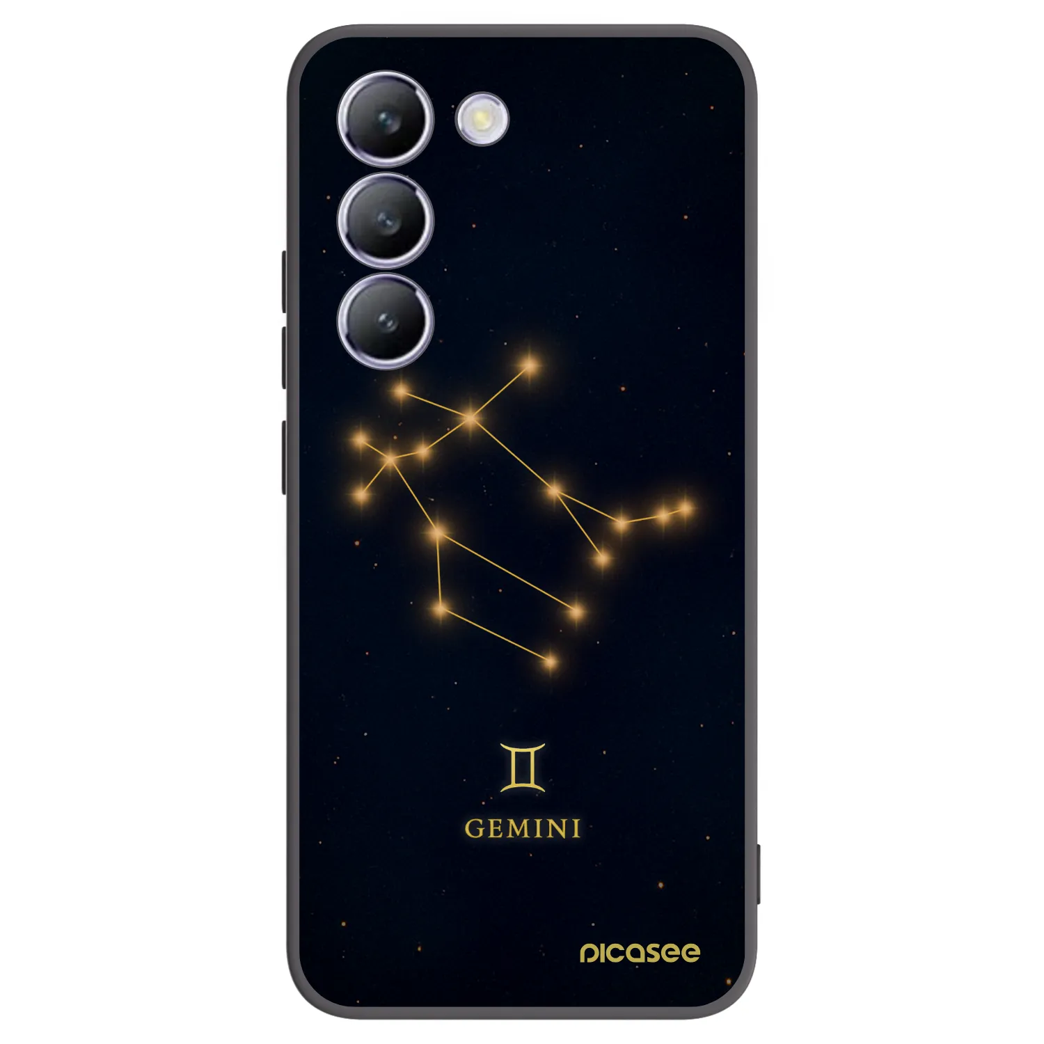 Picasee Vivo V40 SE 5G Hülle - Schwarzes Silikon - GEMINI