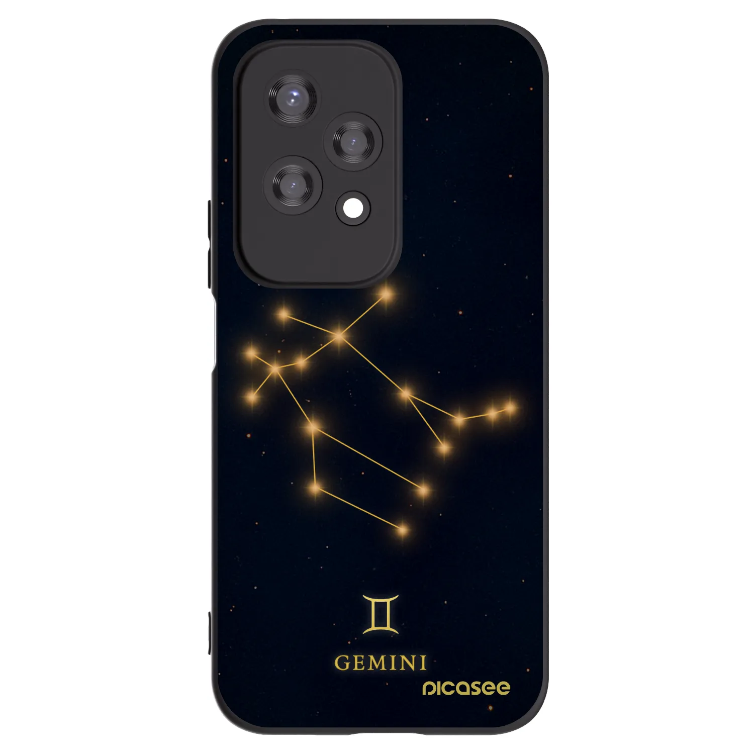 Picasee Honor 200 Lite Hülle - Schwarzes Silikon - GEMINI
