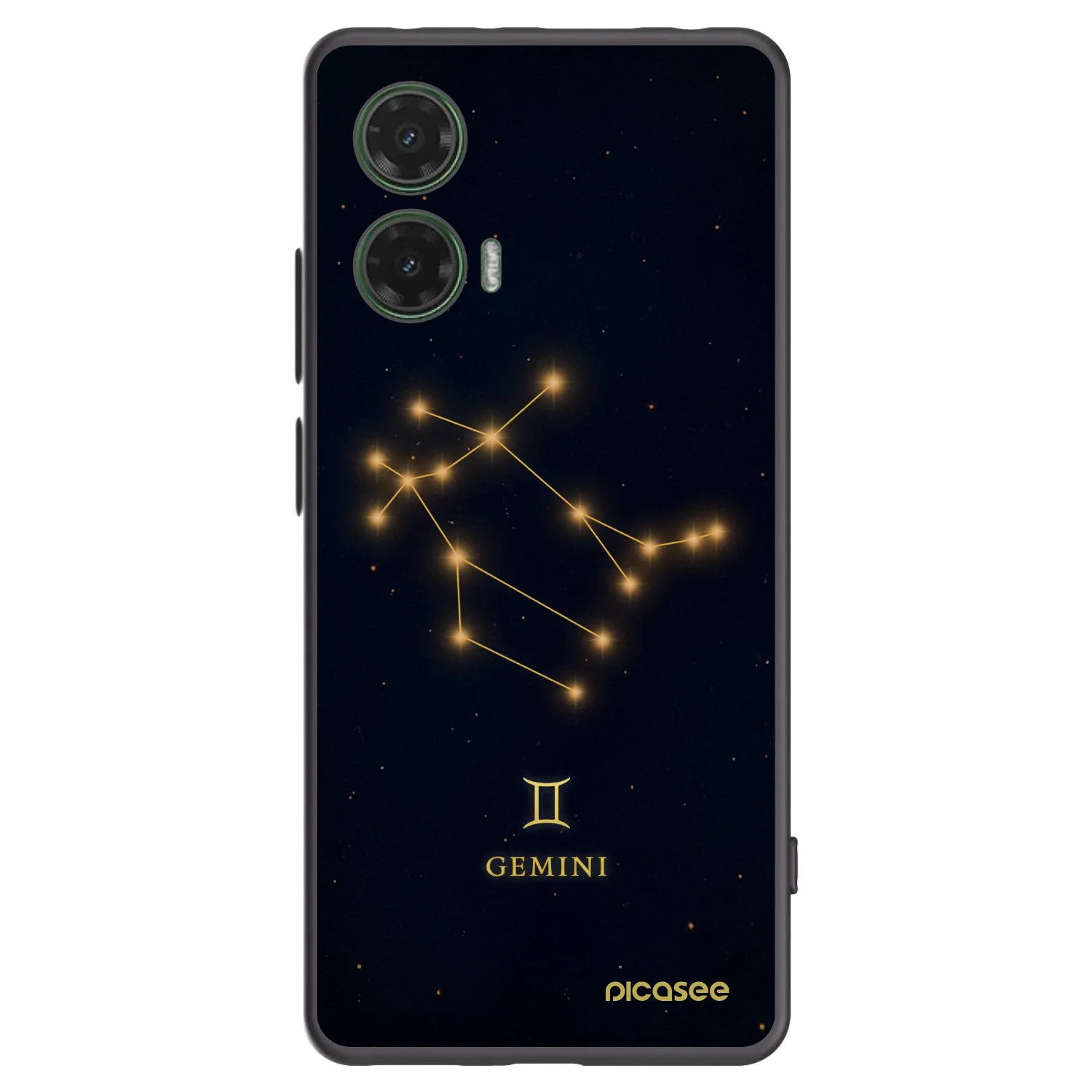 Picasee Motorola Moto G35 5G Hülle - Schwarzes Silikon - GEMINI